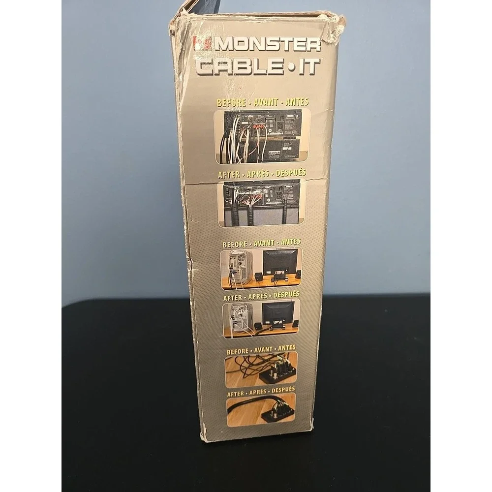 NEW‎ Monster Cable 129703-00 8-Ft Cable-it CIT MBK-8 Black Cable Management Kit